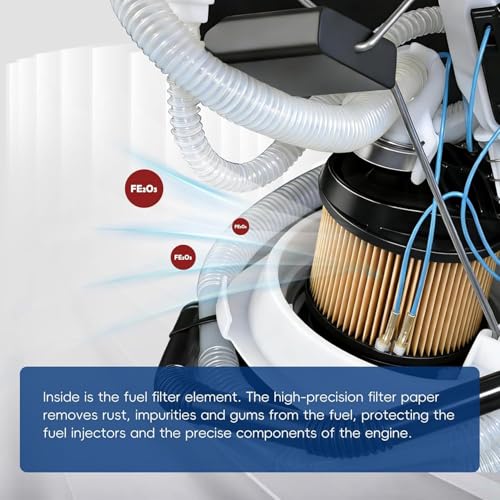 Fuel Filter with Fuel Level Sending Unit Pressure Regulator Replacement for BMW 2006 2007 2008 2009 2010 2011 2012 16117163295