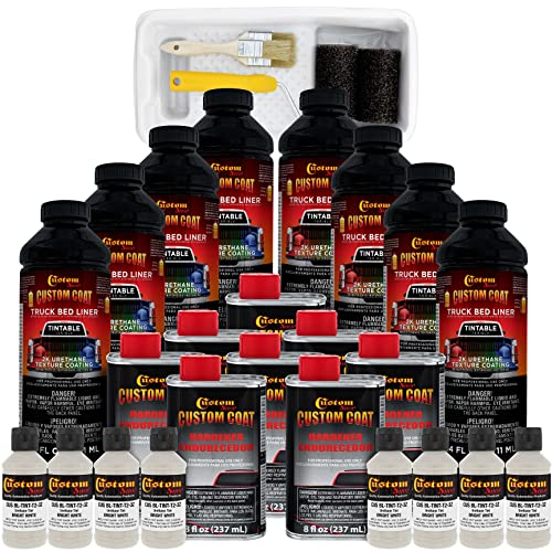 Custom Coat Bright White Roll-On Urethane Truck Bed Liner Kit, 2 Gallons