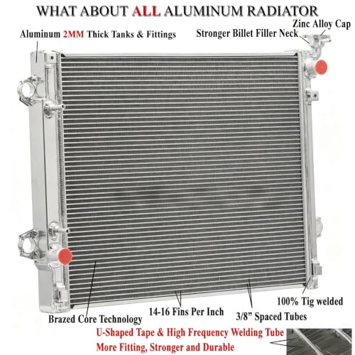 Aluminum 3 Row Radiator Replacement for 2005-2015 Toyota Tacoma 2.7L L4 4.0L V6 06 07 08 09 10 11 12 13 14 Radiators