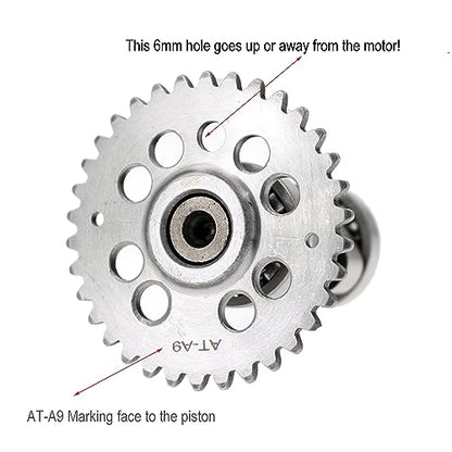 Glixal GY6 125cc 150cc 160cc 180cc High Performance Racing Camshaft for 152QMI 157QMJ Based Engine Scooter Moped ATV Go-Kart (A9) - size: A9