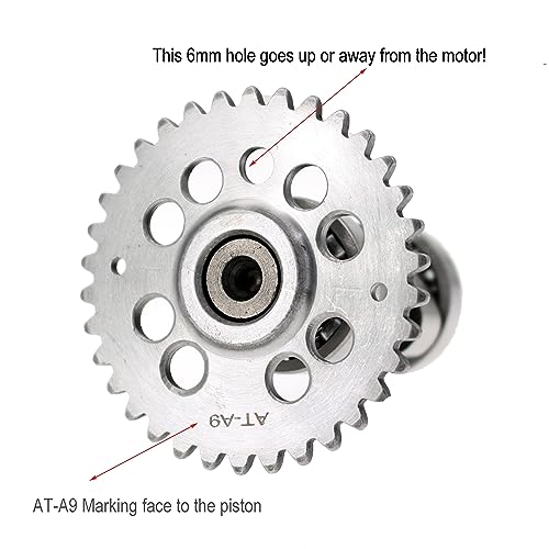 Glixal GY6 125cc 150cc 160cc 180cc High Performance Racing Camshaft for 152QMI 157QMJ Based Engine Scooter Moped ATV Go-Kart (A9) - size: A9
