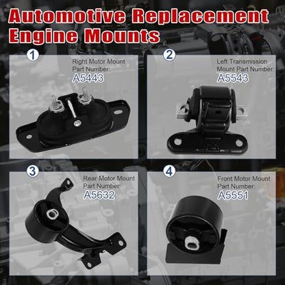 4Pcs Engine Motor Mount Compatible with Dodge Journey 2011-2019