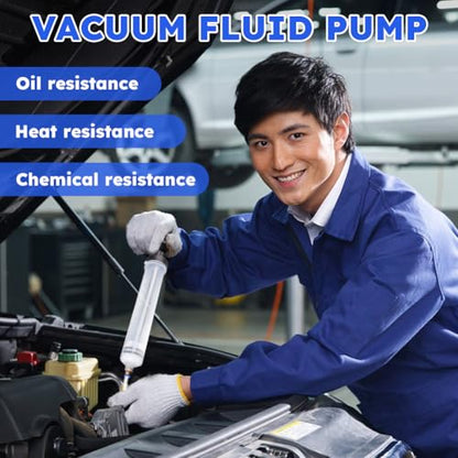 Kakalote 500CC Fluid Extractor, Automotive Fluid Extractor Pump Manual Fuel Suction & Filler, Fluid Oil Change Evacuator, Car Vacuum Fuel Transfer Oil Extractor Pump for Fluid Extraction
