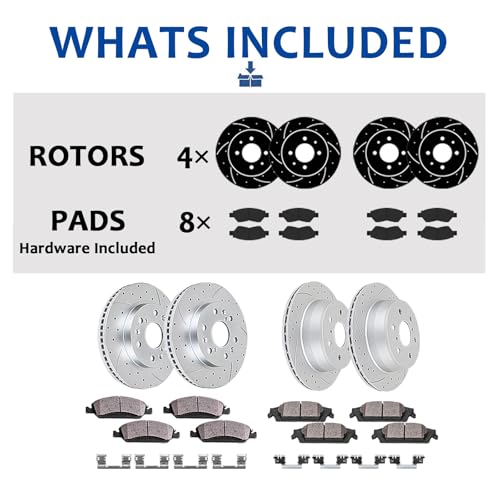 Acinoparts Front(12") and Rear(12.99") Brake Kit for Chevrolet Avalanche - size: HMBK21301