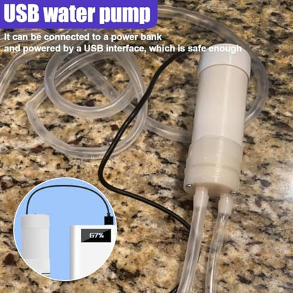 Oil Pump Extractor, 5V Portable & Strong Suction Automotive Fluid Change Syringe with Long Hose, No Leaks Fluids Transfer Pump for Extracting Engine Oil, Brake Fluid