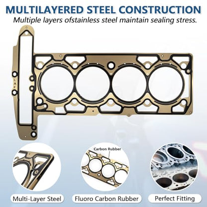 GM 2.4L Camshaft Kits with Head Gasket, Rocker Arms, Bolts for Chevy Equinox GMC Terrain Buick Lacrosse 2011-2017 LAF LUK LEA 12604896 12634207 12656486 - color: GM2.4 Basic Kit