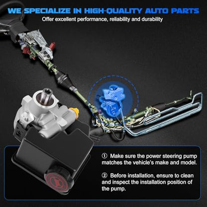 20-55982 Power Steering Pump fit for 2005-2009 Allure LaCrosse 3.8L - size: 20-55982