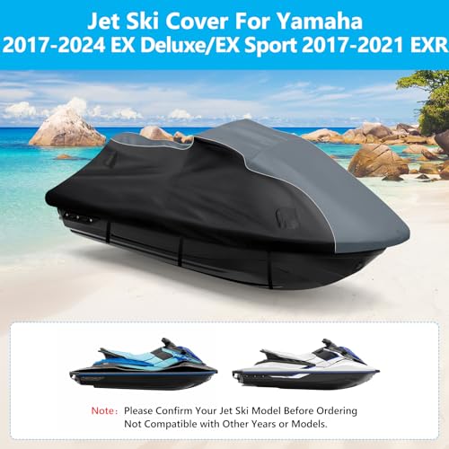 Jet Ski Cover for Yamaha EX Deluxe/Sport 2017-2024, EXR 2017-2021 600D - size: For Yamaha 2017-2024 EX Deluxe/EX Sport 2017-2021