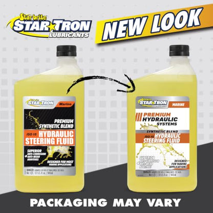 STAR BRITE Hydraulic Steering Fluid, Synthetic Blend, ISO 15, Marine-Grade - size: 1 US gal