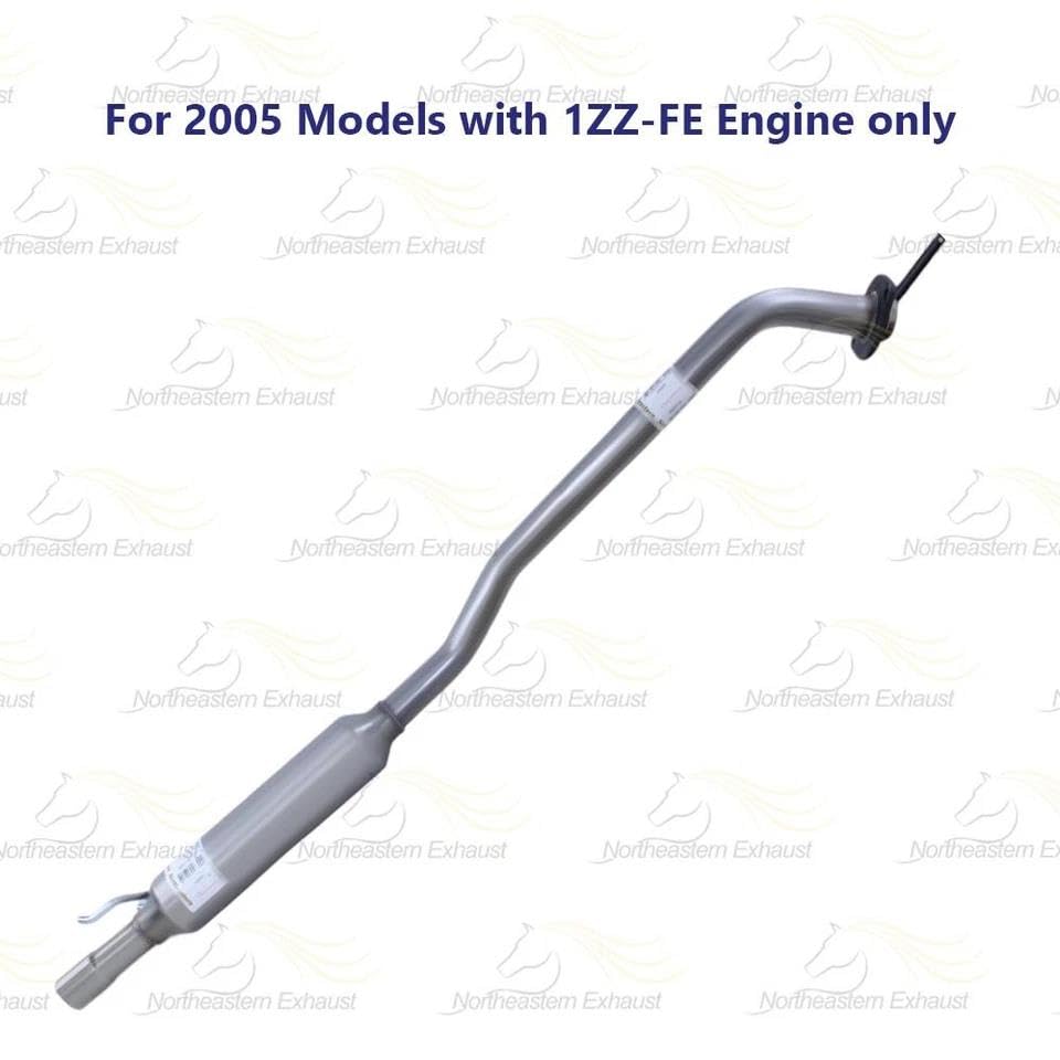 Exhaust Resonator Compatible with Toyota Corolla 2005-2008 1.8L | Stainless Steel | Northeastern Exhaust | Includes Gasket Clamp Hangers Bolt Kit | Direct-Fit Replacement