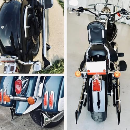 36" 1.875'' Fishtail Muffler for Motorcycle Exhaust 1.75'' Header Pipes