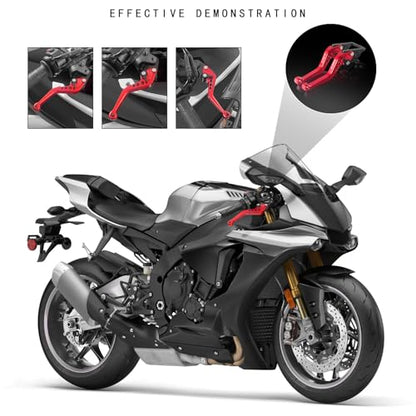 MFGZD for G310R CNC Motorcycle Adjustable Brake Clutch Levers Short Compatible with BMW G310R 2017-2024 Adjustable Handlebars Brake and Clutch Levers Set (Red) - size: G310R Red