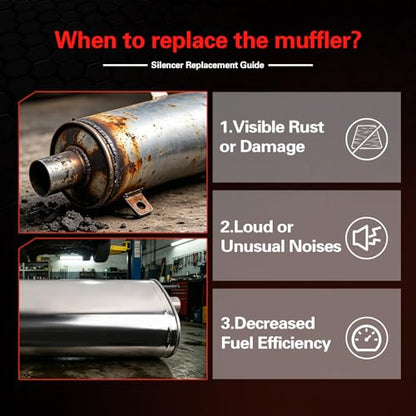 Stainless Steel Exhaust Muffler Pipe System Replacement Kit Compatible with - size: 2010-2023 4Runner 4.0L V6
