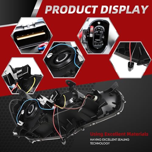 Nakkaa Headlight Compatible with 2008-2017 Lancer EVO X ES/GTS/SEL/SE/DE