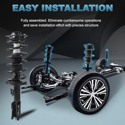 Front Struts Assembly Compatible with 2010-2017 Chevy Equinox GMC Terrain Coil Spring Shocks Absorbers 272527 272526