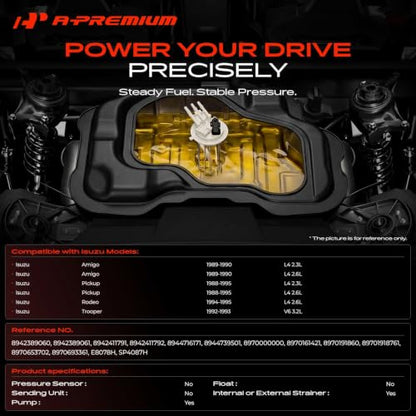 A-Premium Electric Fuel Pump Assembly Compatible with Isuzu