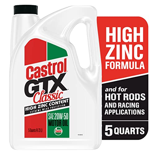 Castrol GTX Classic 20W-50 Conventional Motor Oil, 5 Quarts, Pack of 3 - size: 5 Quarts, Pack of 3