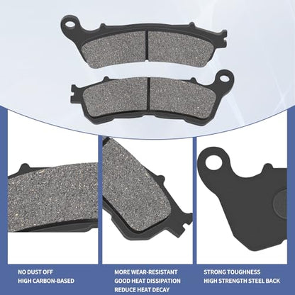 Front and Rear Brake Pads for Harley Road Glide 2008-2021, FLHX Street Glide 2008-2022, Road King 2008-2022, FLHTCU Ultra Classic Electra Glide 2008-2020