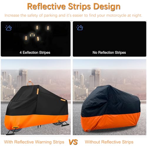 Motorcycle Cover Waterproof Outdoor for Sportster 1200 883 Fat Boy - size: XXL (Fits up to 96")