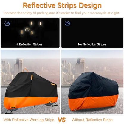Motorcycle Cover Waterproof Outdoor for Sportster 1200 883 Fat Boy - size: XXL (Fits up to 96")