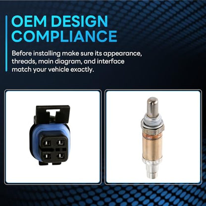 Oxygen Sensor Downstream Compatible with Oldsmobile Alero Cutlass Achieva & Pontiac Grand Am & Chevy Malibu Corvette Replace # 13111 - size: 13111
