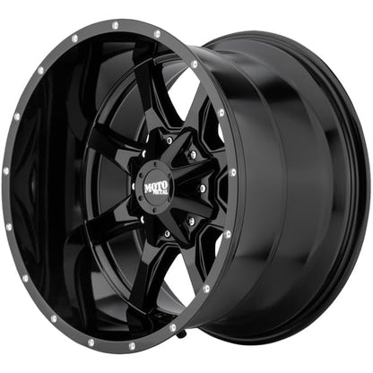 Moto Metal 17X8 5X5.0/5.5 4.5 0mm GLOSS BLACK W/SPOT MILLED LIP - MO970780353A00US