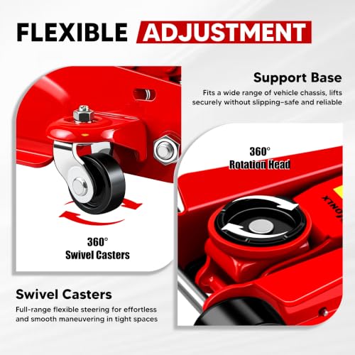 2.5 Ton 5500 LBS Low‑Profile Hydraulic Floor Jack, Single Piston Pump