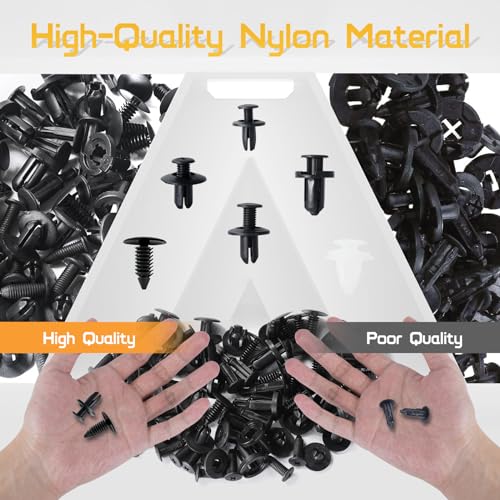 OTUAYAUTO 120PCS Nylon Push-Type Bumper Retainer Clips - size: 120Pcs 6 Sizes Clips with 1 Remover