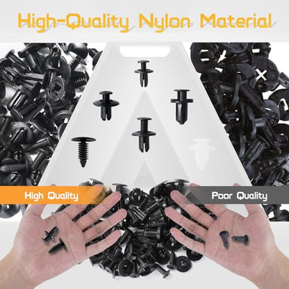OTUAYAUTO 120PCS Nylon Push-Type Bumper Retainer Clips - size: 120Pcs 6 Sizes Clips with 1 Remover