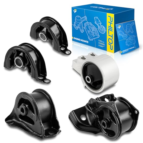 PHILTOP Set of 5 Engine Mounts for 1997-2001 Acura Integra Automatic - size: 1994-1997 Civic del Sol