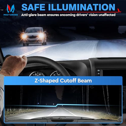 MICTUNING 2Pcs 5x7 7x6 Led Headlights Rectangular Hi Lo