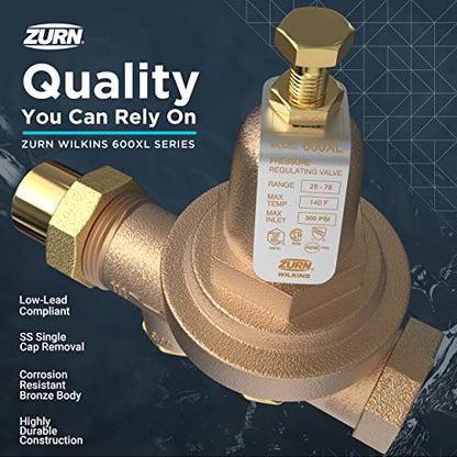 Zurn Wilkins 34-600XL 3/4" 600XLPressure Reducing Valve - size: 0.75 Inch