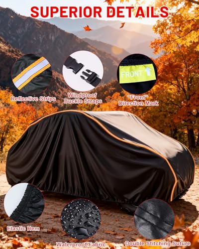 StarknightMT Heavy Duty UTV Cover 4-6 Seater Large Waterproof 420D Oxford - size: 177 x 73 x 63 inches