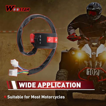 WOOSTAR 7/8" 22mm Handlebar 3 Function Right Start Switch Replacement for 2005 Taotao 110cc Quad 125cc Venom 50cc 70cc 90cc 110cc 125cc ATV Quad Pit Bike Buggy Go Kart - color: 3 Functions