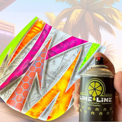 LiME LiNE Premium Automotive Basecoat Aerosol Spray Paint - Fast Drying- Custom Paint, Must Be Clearcoated! (Neon Hot Pink) - color: Neon Hot Pink