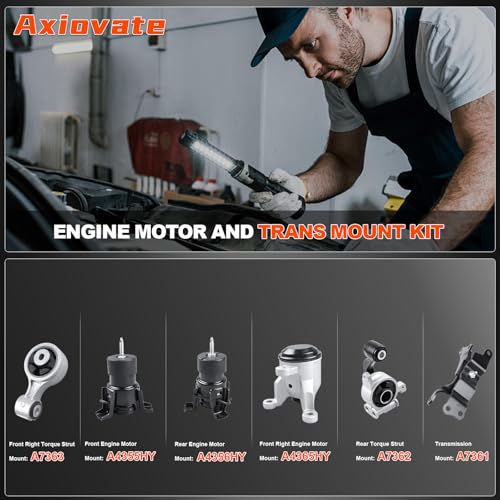 Engine Motor Mount Set of 6 for Altima 2007 - 2012 3.5L v6 Engine - size: 2007-2012 Altima 3.5L v6