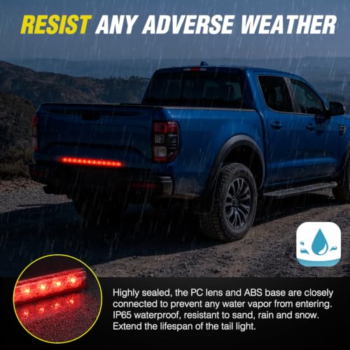 Nilight 16" Trailer Light 12 LED Red Running Brake Sequential Signal Lights - color: 1Pc 16" Red 12LED