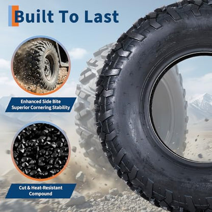 25x8x12 ATV UTV Tires, 25 8 12 All-Terrain Tires,A102, 25x8-12 UTV ATV Tire for Off-Road, Mud, Dirt, Sand, Street Trail, 6PR Tubeless,2 Pack - size: 25X8-12, style: Pattern D
