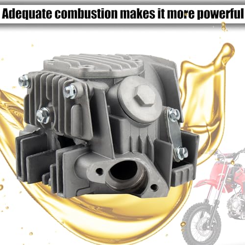 52.4mm Cylinder Head Assembly with Spark Plug and Gaskets for 4-Stroke 1P52FMH Horizontal Engine 110cc ATV Dirt Pit Bike Go Karts Quad 4 Wheeler Dune Buggys Motorcycle - color: Cylinder Head Assembly