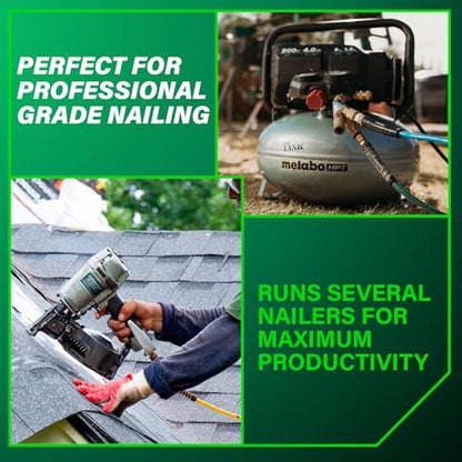 Metabo HPT Portable Pancake Air Compressor, 6 Gallon 200 PSI, EC914S - style: 6-Gallon Pancake, 200 PSI