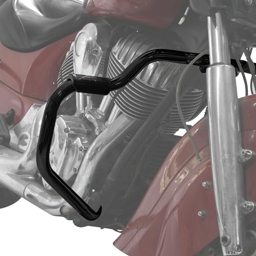 TCT-MOTORPARTS Mustache Engine Guard Highway Crash Bar Fit for Springfield Dark Horse 2016-2025 Roadmaster Classic 17-18 Chieftain Classic Springfield Limited - color: Black Crash Bar