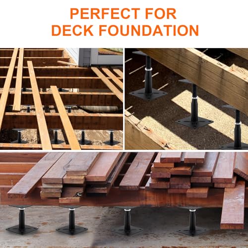 2 Pack Adjustable Support Jack for The Floor, Deck Foundation,RV Step Stabilizer,Mini Screw Jack- Post 4" to 7" - size: 4"-7"
