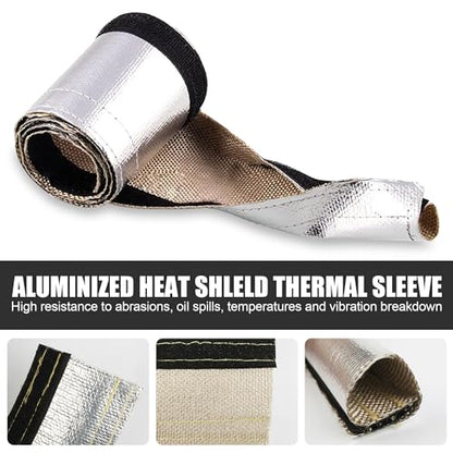 NEZUIBAN Heat Shroud Sleeve, 1" x 10FT Hose & Cable Heat Shield Sleeve - size: 1"I.D.x 10FT