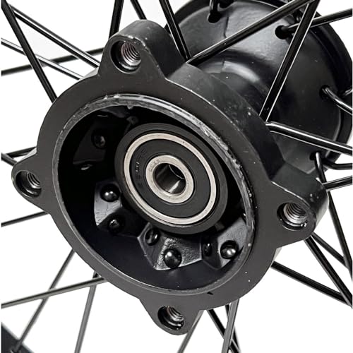 MYK Wheel Set, Front Rim 17"x1.6 Rear Rim 14"x1.85 - for Off Road Dirt Bikes Tao Tao DB17, Apollo, Coolster, SSR and others with 17" Front and 14" Rear Wheels