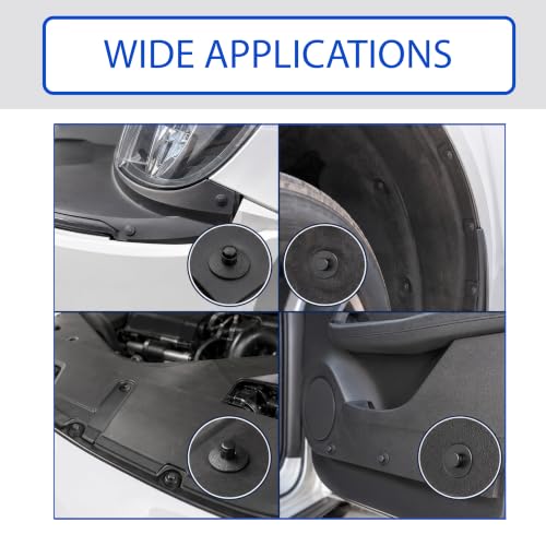 120Pcs Bumper Clips & Push Pins Fastener Kit, Universal Automotive Clips and Plastic Rivets for Car Bumper, Fender, Door Trim & Splash Shield, Auto Body Retainer Clips for Most Vehicles