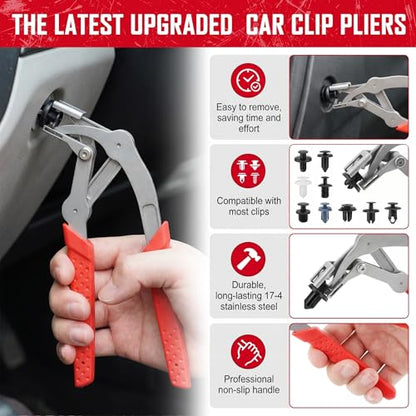 5-Piece Automotive Electrical Disconnect & Trim Removal Tool Kit, Connector & Terminal Removal, Hose Clamp Pliers for Wire Harness, Sensor Plugs & Car Clips