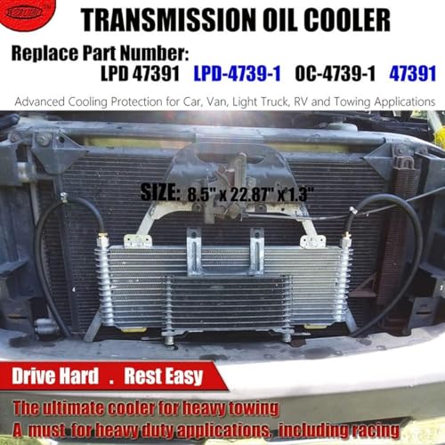 40k Transmission Oil Cooler Kit - color: Black with cover