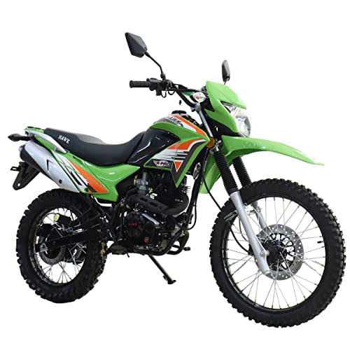 X-PRO Hawk 250 Dirt Bike Motorcycle Dirt Bike Enduro Motorcycle (Green) - color: Green
