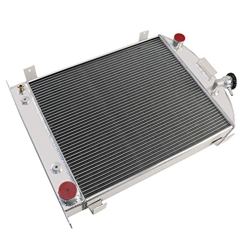 Radiator Compatible with 1930-1938 Ford Model 48 81 Chevy V8 Engine 2.2L V8 3.8L L4 Gas, 3 Row Full Aluminium Radiator - size: 3-Row AA5052 Aluminum