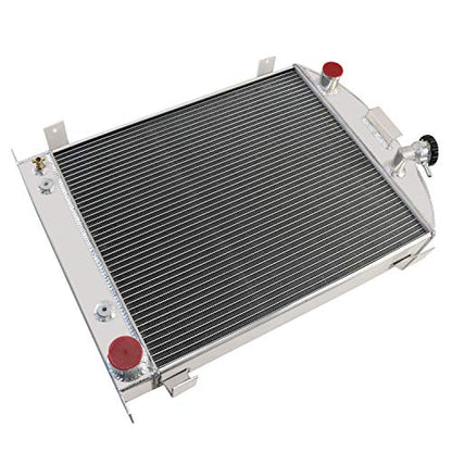 Radiator Compatible with 1930-1938 Ford Model 48 81 Chevy V8 Engine 2.2L V8 3.8L L4 Gas, 3 Row Full Aluminium Radiator - size: 3-Row AA5052 Aluminum